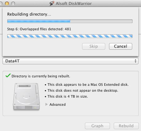 DiskWarriorで4TB HDDを修復